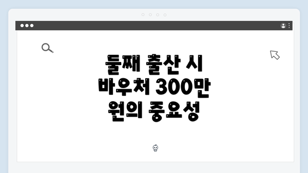 둘째 출산 시 바우처 300만 원의 중요성