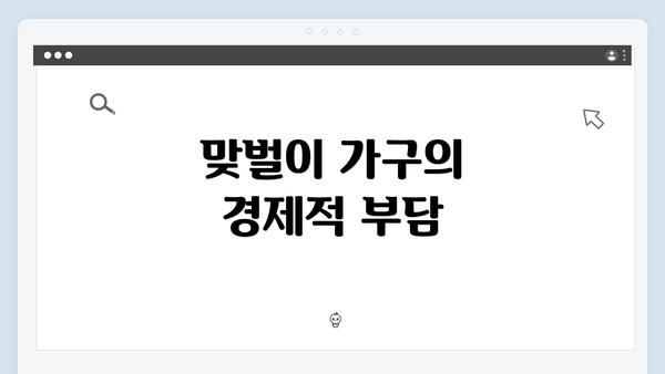 맞벌이 가구의 경제적 부담