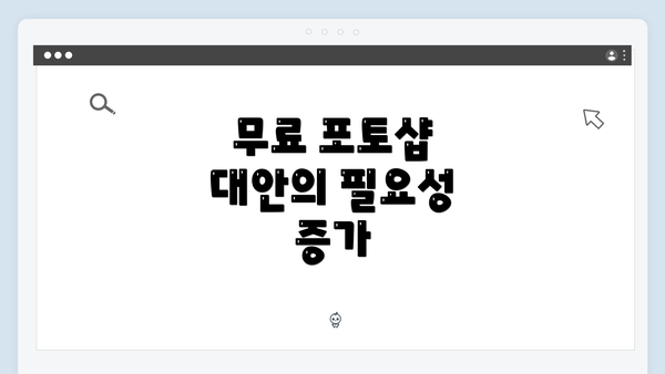 무료 포토샵 대안의 필요성 증가