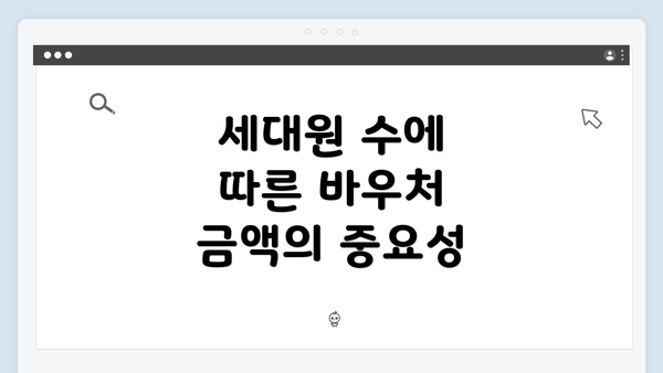 세대원 수에 따른 바우처 금액의 중요성