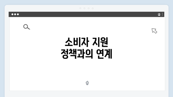 소비자 지원 정책과의 연계