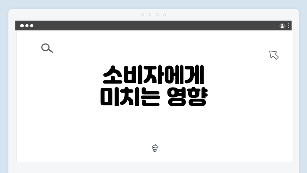 소비자에게 미치는 영향