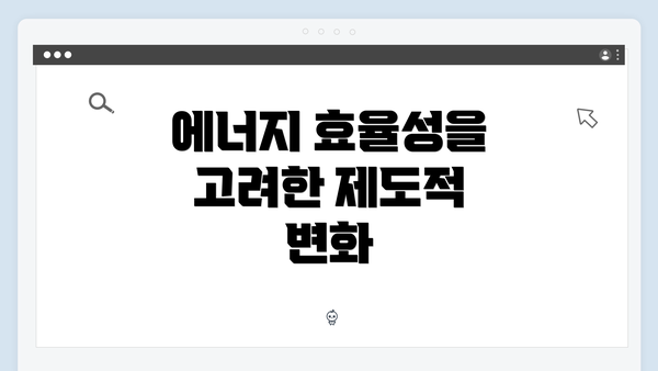 에너지 효율성을 고려한 제도적 변화