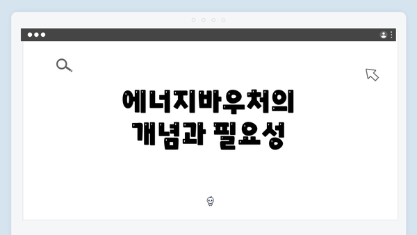 에너지바우처의 개념과 필요성