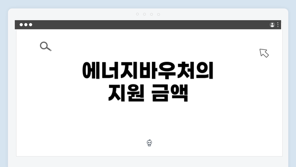 에너지바우처의 지원 금액