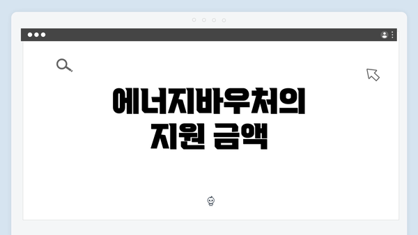 에너지바우처의 지원 금액