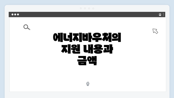 에너지바우처의 지원 내용과 금액