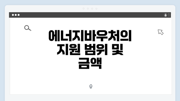 에너지바우처의 지원 범위 및 금액