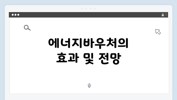 에너지바우처의 효과 및 전망