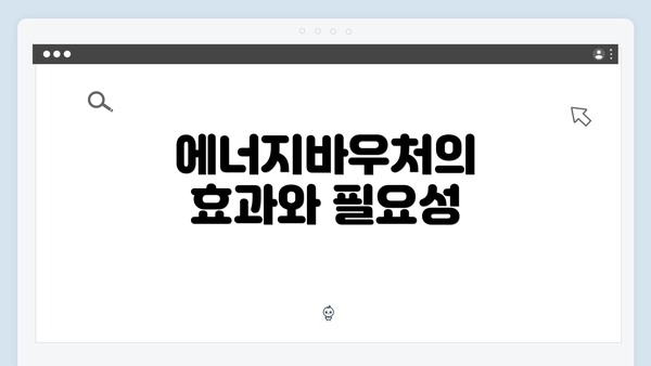 에너지바우처의 효과와 필요성