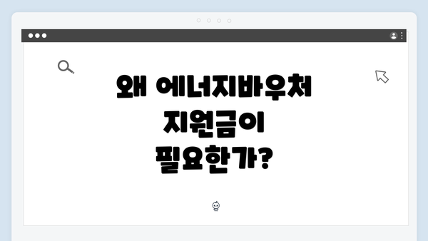 왜 에너지바우처 지원금이 필요한가?