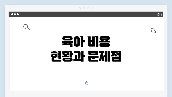 육아 비용 현황과 문제점