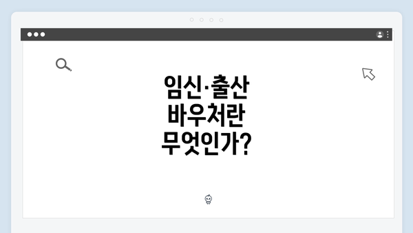 임신·출산 바우처란 무엇인가?