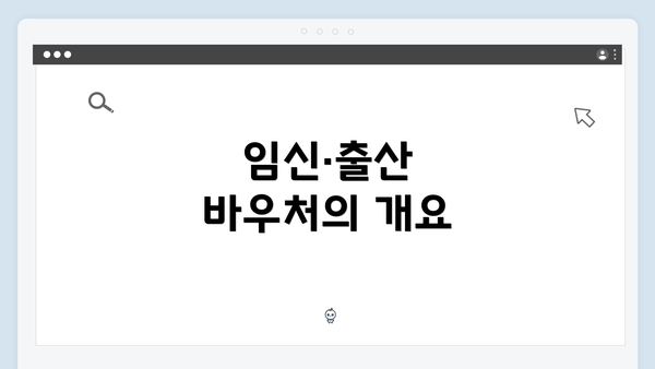 임신·출산 바우처의 개요