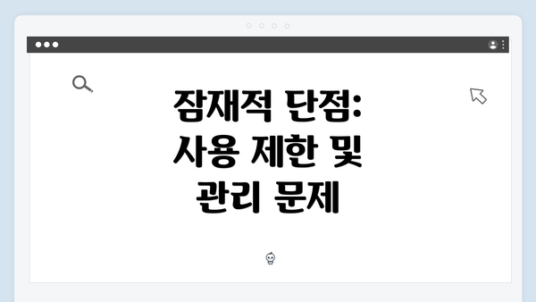 잠재적 단점: 사용 제한 및 관리 문제