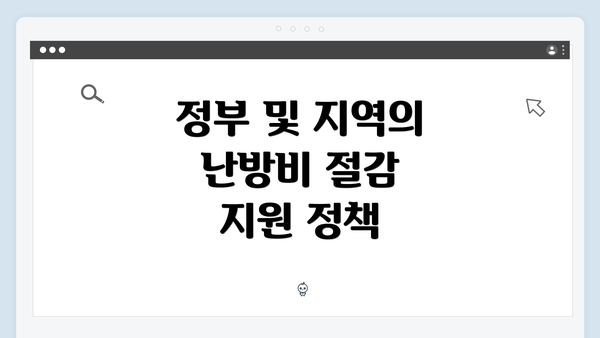 정부 및 지역의 난방비 절감 지원 정책