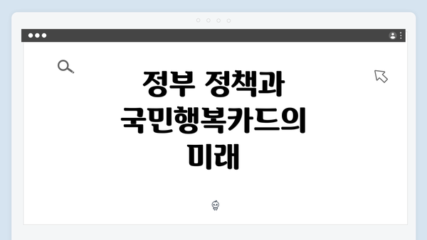 정부 정책과 국민행복카드의 미래