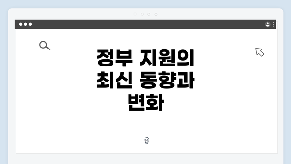 정부 지원의 최신 동향과 변화