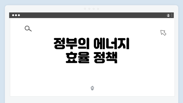 정부의 에너지 효율 정책