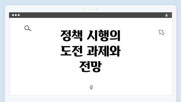 정책 시행의 도전 과제와 전망