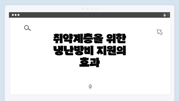 취약계층을 위한 냉난방비 지원의 효과