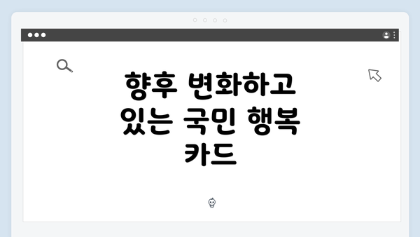 향후 변화하고 있는 국민 행복 카드