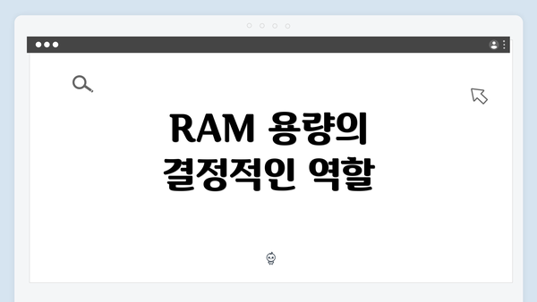 RAM 용량의 결정적인 역할
