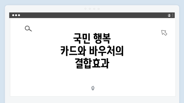 국민 행복 카드와 바우처의 결합효과