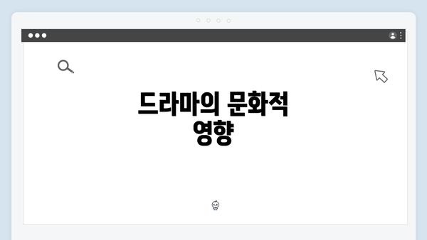 드라마의 문화적 영향