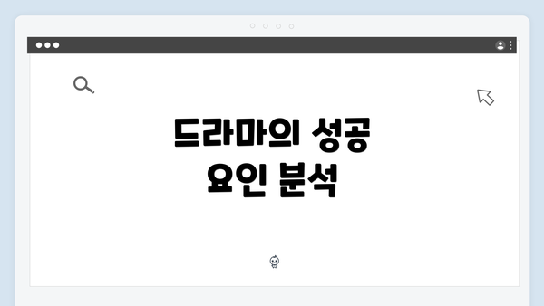 드라마의 성공 요인 분석