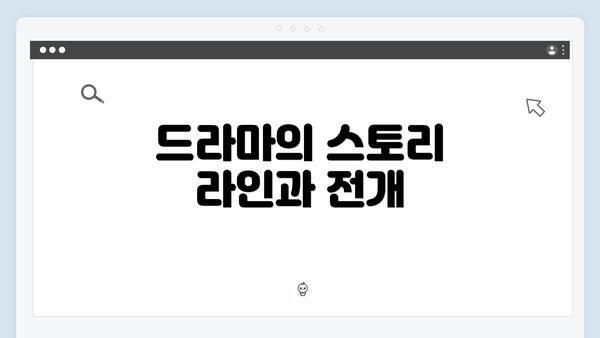 드라마의 스토리 라인과 전개