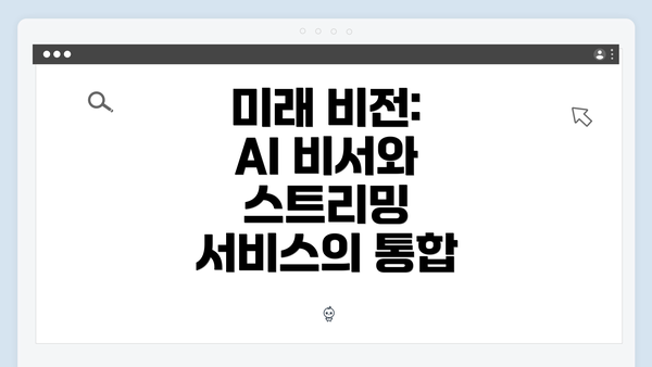 미래 비전: AI 비서와 스트리밍 서비스의 통합