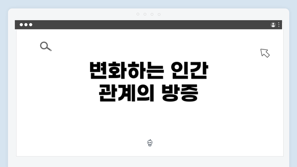 변화하는 인간 관계의 방증