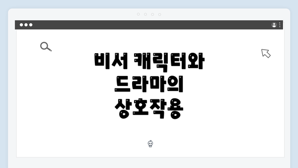 비서 캐릭터와 드라마의 상호작용