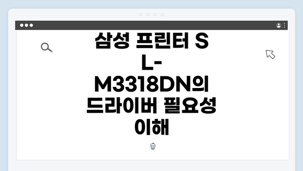 삼성 프린터 SL-M3318DN의 드라이버 필요성 이해