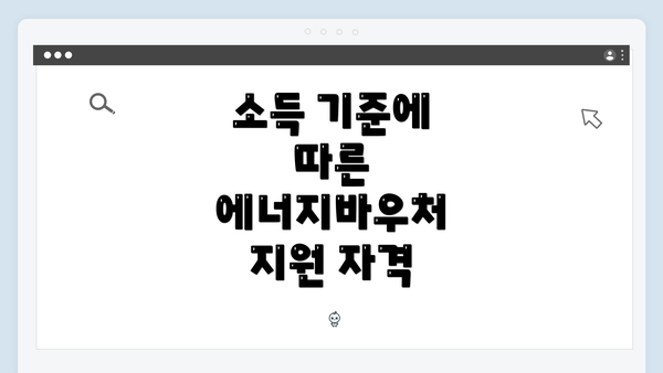 소득 기준에 따른 에너지바우처 지원 자격