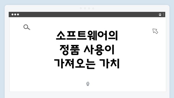 소프트웨어의 정품 사용이 가져오는 가치