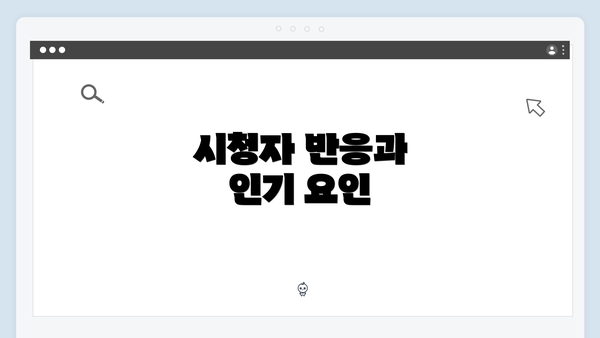 시청자 반응과 인기 요인