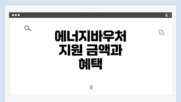 에너지바우처 지원 금액과 혜택
