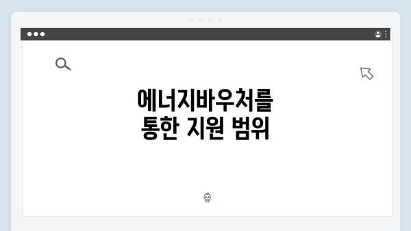 에너지바우처를 통한 지원 범위