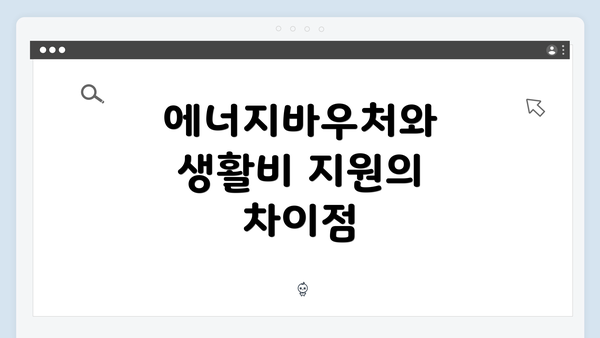 에너지바우처와 생활비 지원의 차이점