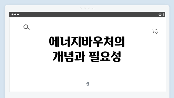 에너지바우처의 개념과 필요성