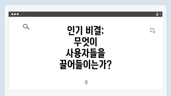 인기 비결: 무엇이 사용자들을 끌어들이는가?