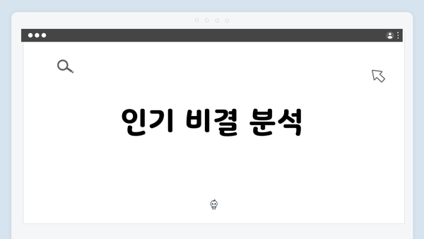 인기 비결 분석