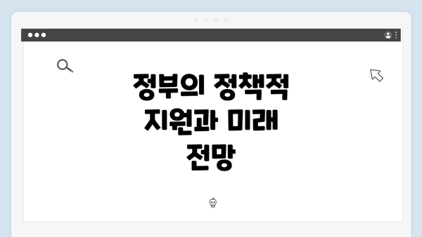 정부의 정책적 지원과 미래 전망