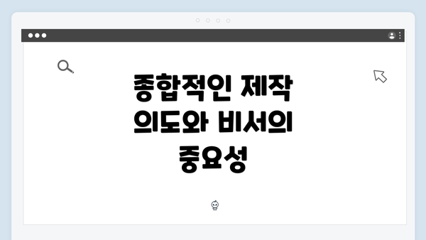 종합적인 제작 의도와 비서의 중요성