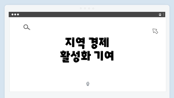 지역 경제 활성화 기여