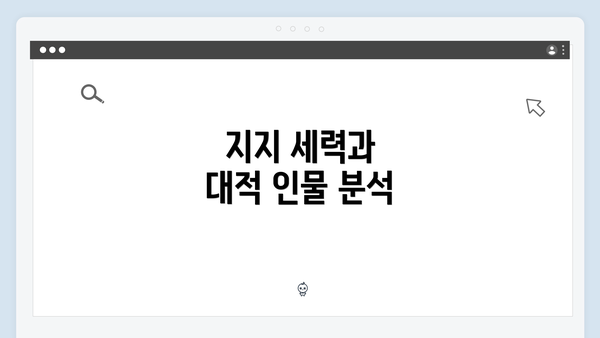 지지 세력과 대적 인물 분석