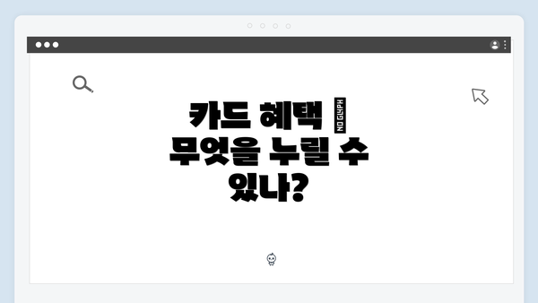 카드 혜택 – 무엇을 누릴 수 있나?