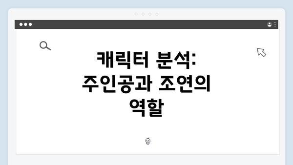 캐릭터 분석: 주인공과 조연의 역할